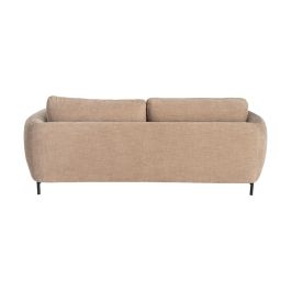 Sofá 3 Plazas Marrón Claro Tejido-Metal 229 X 92 X 88 cm