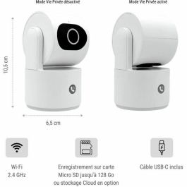 Konyks KON3770024338430 Cámara de Vigilancia Interior Wifi CAMINI CARE 2 con Sirena y Botón de Videollamada