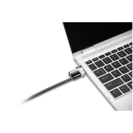 Kensington Candado de Seguridad con Llave NanoSaver para Portátil Ultradelgado, Cable 1.8m Acero al Carbón, Negro/Acero Inoxidable