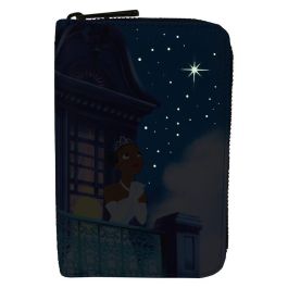 Loungefly Cartera Disney Tiana y El Sapo 15th Anniversary Piel Vegana con Cremallera y Detalles Brillantes