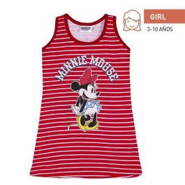 Cerdá Vestido de Punto Single Jersey Minnie Rojo para Niña, Talla 4 Años