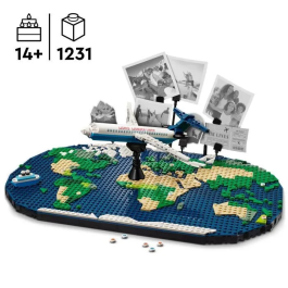 Lego 41838 Recuerdos de viaje - Mapa mundial - Set de construcción para viajeros