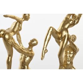 DKD Home Decor Figura Moderna Gimnastas Resina Dorado y Negro 25.5 cm Alto Pack 2 Unidades