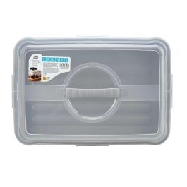 Porta Tarta Rectangular Grande con Asa Gris Leknes 43x19.5x29.5 cm (12 Unidades) Porta Tarta Rectangular Grande con Asa Gris Leknes 43x19.5x29.5 cm (12 Unidades)
