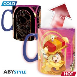 Abystyle Taza Termica Disney La Bella y la Bestia Escena Baile 460 ml Ceramica Sensible al Calor
