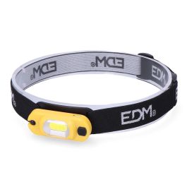 Linterna LED para la Cabeza EDM 36386 Cob Amarillo Negro 1 W 100 Lm