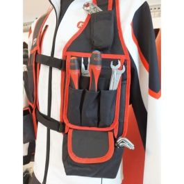 KS TOOLS Chaleco de Trabajo Multifuncional Poliéster con Bolsillo para Teléfono Talla Universal Ajustable