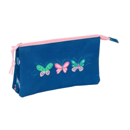 Safta Blackfit8 Mariposas Estuche Portatodo Triple Negro 120x30x220 mm Precio: 13.50000025. SKU: B148DJCQKQ