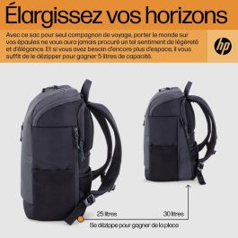 HP Travel 25 Litros Mochila para Portátil de 15.6 pulgadas Iron Grey - Resistente al Agua con Múltiples Bolsillos