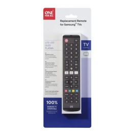 One For All URC4910 Mando a distancia de repuesto para TV Samsung, Compatible con Netflix y Barra de Sonido, No requiere programación Precio: 29.49999965. SKU: B13N5WVSSV