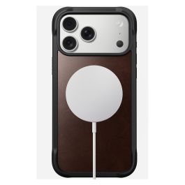 Nomad Rugged Leather Case para Apple iPhone 17 Pro Max - Funda Protectora de Cuero Horween Rustic Brown con MagSafe