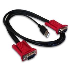 KVM APPROX APPKVMUSB2PV2 PARA 2 PC - 2XUSB PARA TECLADO Y RATÓN - 2 ENTRADAS/1 SALIDA VGA - INCLUYE CABLES - ADMITE RESOLUCIÓN HASTA 2048X1536