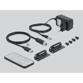 DeLOCK Conmutador KVM DisplayPort 1.4 8K 30Hz con USB 3.0 y Audio - 7680x4320 Negro