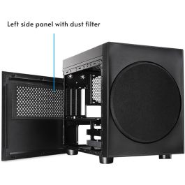 Chieftec CI-03B-OP The Cube Caja de PC Negra para Micro ATX y Mini-ATX con USB 3.2 TypeC