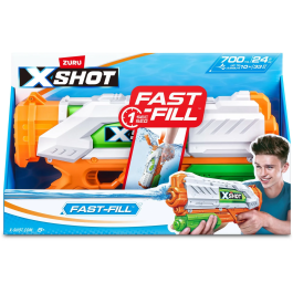 Zuru Pistola de Agua X-SHOT Medium Fast-Fill - Llenado en 1 segundo, Alcance 9 m, Depósito 700 ml