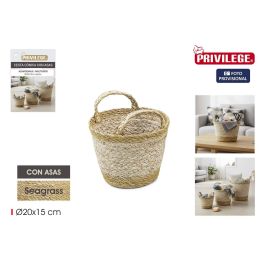 Inde Cesta Cónica Seagrass con Asas 20 cm Precio: 51.49999943. SKU: B16TRNFX3P