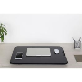 Neomounts NS-WS050BLACK Puesto de trabajo de pie/sentado de escritorio, soporte de monitor ergonómico negro, carga máxima 8 kg