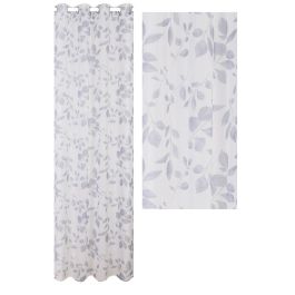 DKD Home Decor Cortina Visillo Oriental de Hojas Poliester Azul Blanco 270 x 140 cm - Pack 2 Unidades Precio: 13.99728. SKU: B1DTAL4WNN