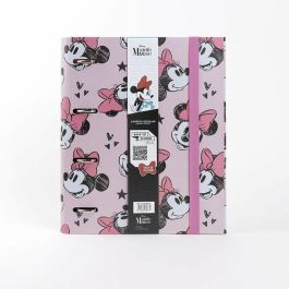 Carpeta de anillas Minnie Mouse Blanco Multicolor A4