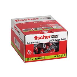 Fischer Taco Duopower Ø8 x 40 mm, Caja 100 uds Precio: 8.90000012. SKU: B13JPRN2R9