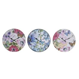 Reloj Pared Shabby DKD Home Decor Multicolor 4 x 34 x 34 cm (3 Unidades) Precio: 19.59000043. SKU: B16PWX9LTE