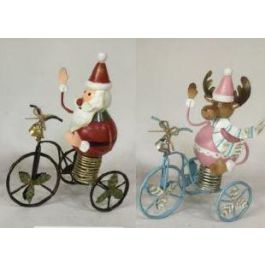 DKD Home Decor Decoración Navidad Tradicional Triciclo Papá Noel Reno Metal Rojo Azul Celeste Rosa Palo 9x19x15 cm (2 Unidades) Precio: 12.73404. SKU: B1BSV9V4T5