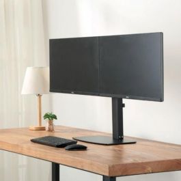 Ewent EW1538 Soporte de Mesa para 2 Monitores hasta 27 Pulgadas, Resorte de Gas, Ajuste Ergonómico, Gestión de Cables
