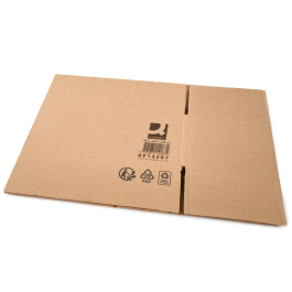 Q-connect Caja Embalar Americana Ultrarresistente Cartón Reciclado Canal Doble 7mm 700x440x330 mm