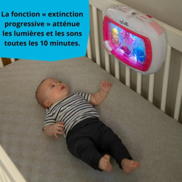 Baby Einstein Luz de noche para bebé - Sueños marinos rosas, BAB0074451174283 - Luz, sonido, música y sonidos relajantes del océano