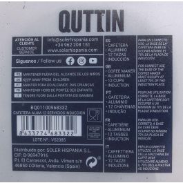 Cafetera de aluminio para 12 servicios con inducción Quttin (6 Unidades) Cafetera de aluminio para 12 servicios con inducción Quttin (6 Unidades)