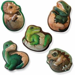 Ses Creative SES8710341014087 - Kit de Manualidades y Pasatiempos Creativos 2 en 1: Dinosaurios para Moldear, Pintar y Rayar