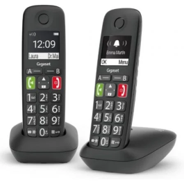 Gigaset Teléfono Inalámbrico E290 Duo Negro L36852-H2901-D201 Precio: 60.78999949. SKU: S7759817