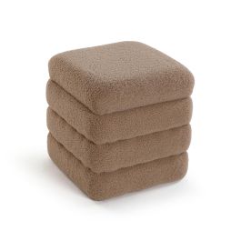 Puf Cuadrado Teddy Marron Almacenaje Versa 40X42CM Puf Cuadrado Teddy Marron Almacenaje Versa 40X42CM