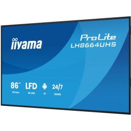 Iiyama LH8664UHS-B3AG Pantalla de Señalización Digital 85.6" 4K Ultra HD 450 cd/m² Android 24/7