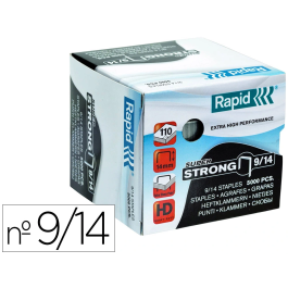 Rapid Grapas Nº 9/14 Super Strong Galvanizadas Caja de 5000 Unidades Precio: 27.59000013. SKU: S8415905