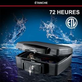 Master Lock Caja Fuerte Ignífuga e Impermeable 4,9L - Protección 30 Minutos Fuego Documentos y Medios Digitales con Llave