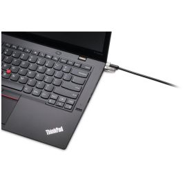 Kensington K65020EU Candado de Seguridad con Llave MicroSaver 2.0 para Portátil, Cable de Acero al Carbón, Negro/Plata