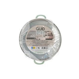 Quid Cacerola Acero Esmaltado Cocco 20 cm Verde Antiadherente, Asas Baquelita, Apta Vitrocerámica, Gas, Eléctrico, Lavavajillas