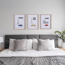 Poster Paris Enmarcado En Madera 30 X 40 Versa (2 Unidades) Poster Paris Enmarcado En Madera 30 X 40 Versa (2 Unidades)