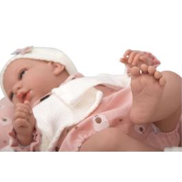 Muñecas Arias Muñeca Elegance 40 cm Andie con Capazo Cambiador (Muñeco con Peso) en Español