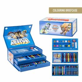 Cerdá Set Papelería Coloreable Maletín Paw Patrol para Niños, 26x10x13 cm, Edad +3 años, Color Azul