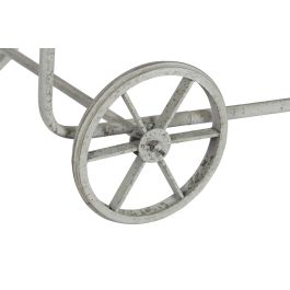 DKD Home Decor Carro Vintage 67 x 46 x 110 cm Gris Natural Abeto Metal
