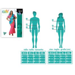 Disfraz Hindú Asiático Rosa Mujer Adulto XL