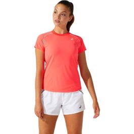 Camiseta Deportiva de Manga Corta Asics Court Piping W Coral L