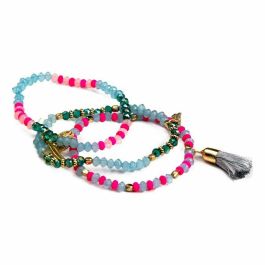 Pulsera triple de bolitas de colores con abalorios Precio: 5.566. SKU: B1EMQPY3YQ