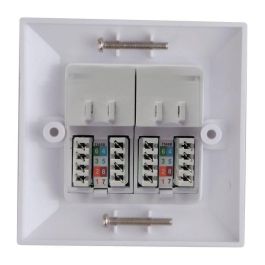 Lanview CAT6 Faceplate Dual Gang UK Type 86*86mm Lanview CAT6 Faceplate Dual Gang UK Type 86*86mm