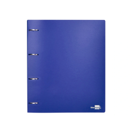 Liderpapel Carpeta 4 Anillas 40 mm Polipropileno Din A4 Azul Translucido