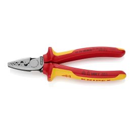 Knipex 9778180 Alicates para entallar punteras, crimpado seguro en 9 mordazas, acero especial, 180x56x28mm, para electricidad Precio: 50.49999977. SKU: S7913423