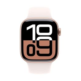 Apple Watch Series 10 46Mm Rose Gold Aluminium Case With Light Blush Sport Band Gps MWWU3QC/A