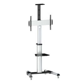 Equip Soporte de Suelo para TV 37-70" VESA 600x400, 50kg, Inclinable, Rotación 90°, con Ruedas Bloqueables y Altura Ajustable
